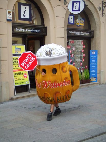 in Krakau laeuft das Bier (ha ha)