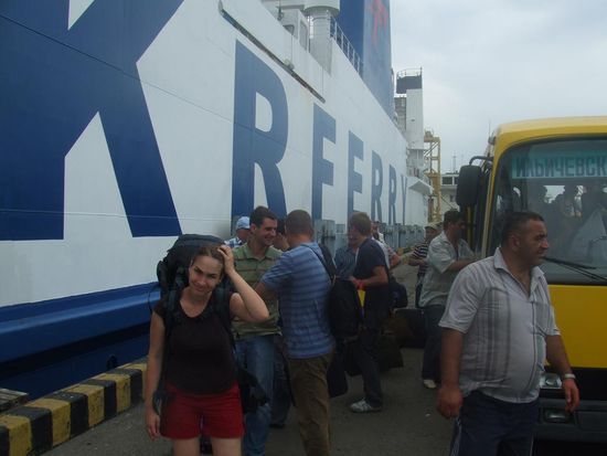 Ankunft an der Faehre / Na przystani w Iliczewsku
