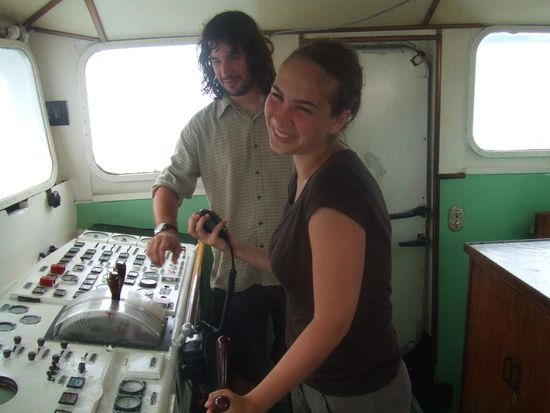 Ania darf Captain spielen / Na lodzi w Batumi