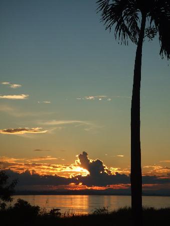 Sonnenuntergang am Mekong.