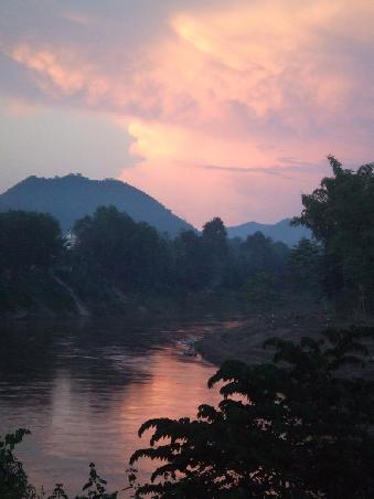 Sonnenuntergang in Luang Prabang.