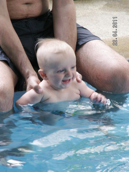 Len ist meist beleidigt, wenn wir ihn wieder aus dem Wasser holen.