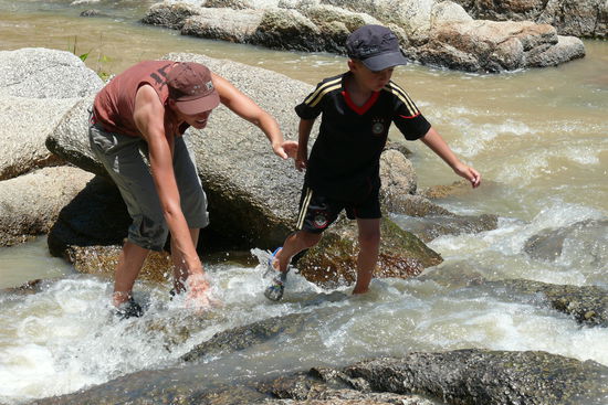 Klettern am " Than Sadet Waterfall " - Klappe die Zweite