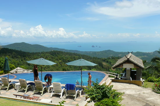 Und nach dem Tiere gucken ab in den Pool der "PPF" mit Megaausblick !!