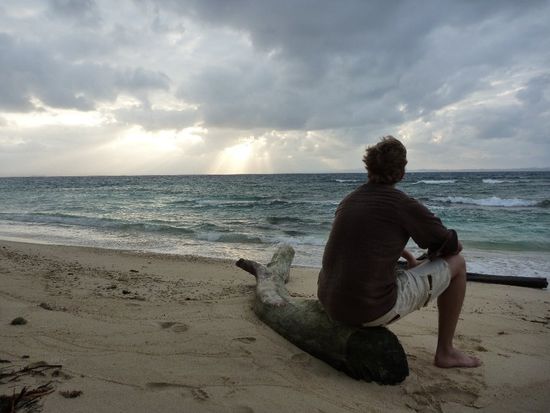 Nur ich, ein Stamm sowie ein schoener Sonnenuntergang...