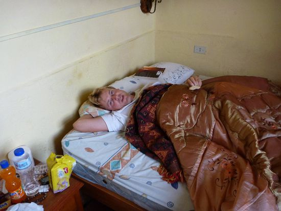 Auch das gehoert zum Reisen.... Zwieback-Pause in Cuzco