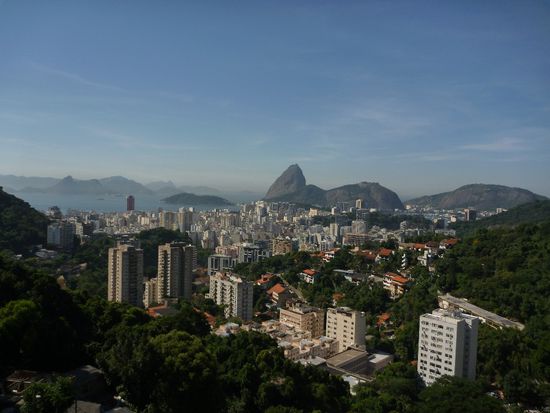 Die Aussicht von unserer Terrasse aus der Posauda Favelinha!
