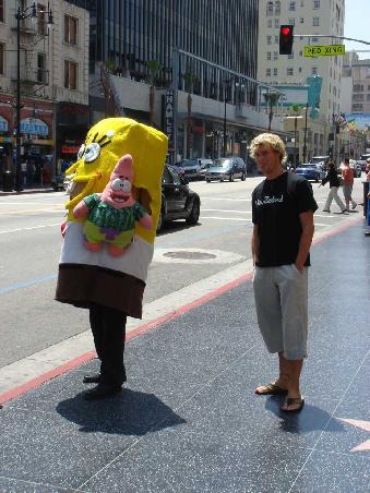 Spongebob auf dem Hollywood Boulevard