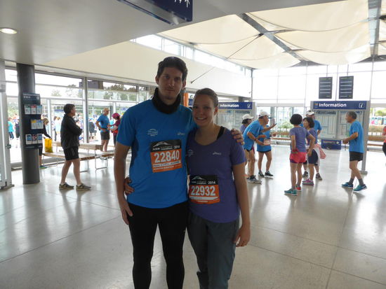 9.00 h Ankunft am Start vom Auckland Marathon... nach einer nicht ganz stressfreien Anreise 
Startzeit: 09.05