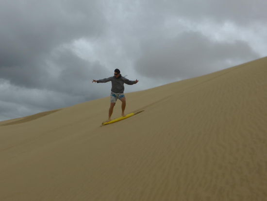 Das Runtersurfen war um einiges schneller als der jeweilige Aufstieg... und hat auch mehr Spass gemacht 