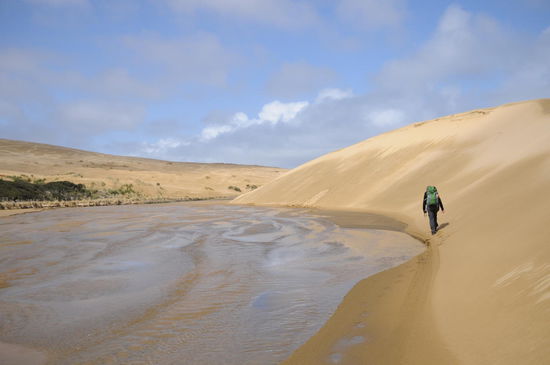Geschicktes Ausweichmanöver... die Füsse blieben aber trotzdem nicht lange trocken...