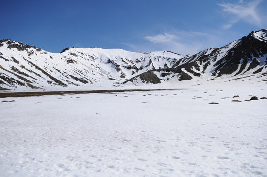 Leider haben wir die Tourenski's vergessen, sind noch auf mehr Schnee gestossen...