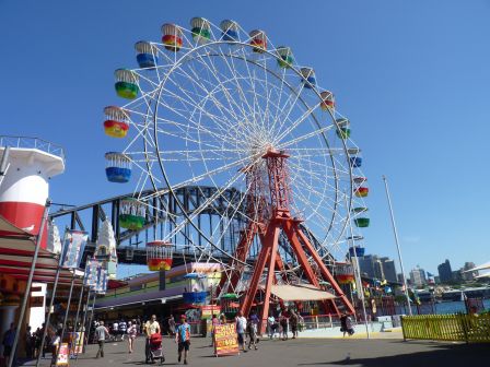 Luna Park am Fuß der Harbour Bridge.
MuPa und Schwesterherz, wie wäre es mit einer Familie-Schmitt-Runde? Ich würde auch mitkommen ...