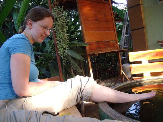 Katrin beim Fish-Spa