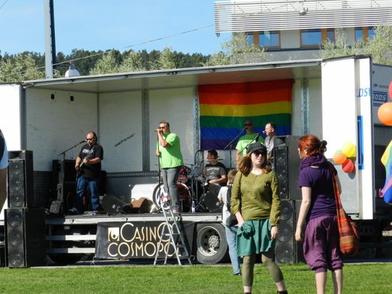 Auftritt der Rainbow-Crew