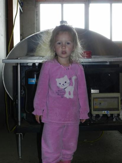 Die kleine Anna, morgens 6Uhr im Stall