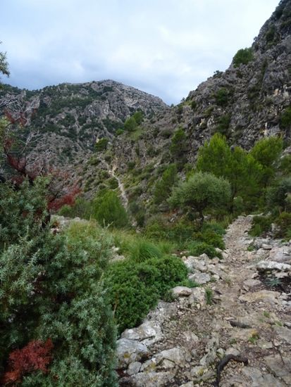 durch wilde schroffe Berglandschaften