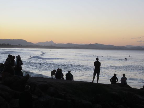 Byron-Bay in der Abenddämmerung.