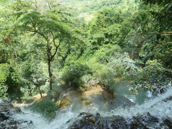 der Wasserfall von oben