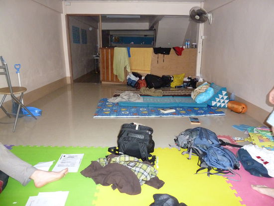 unsere Etage mit diversen Schlafplaetzen