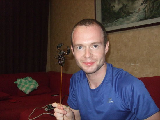 gegrillter Skorpion, lecker!