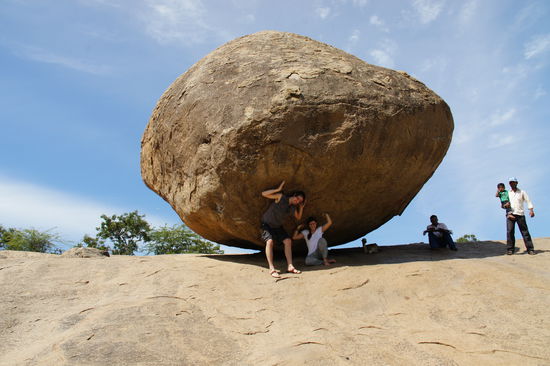 Krishnas Butterball in Mamallapuram