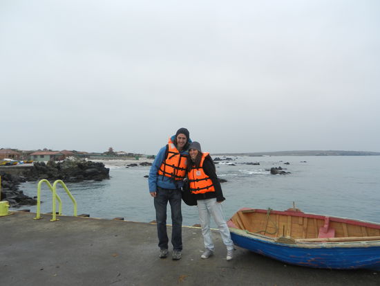 Brandon und ich kurz vor der Bootstour