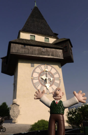 Der Grazer Uhrturm aus dem Jahr 1560 (Wahrzeichen der Stadt)
