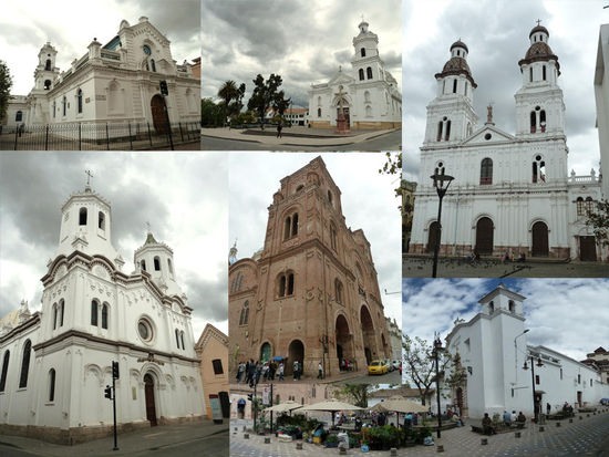 Nur eine Auswahl: ....oben links: weiße alte Kathedrale,...daneben weiße Kirche,...daneben eine...ähm weiße Kirche und unterhalb eine...hmmm...weiße Kirche,....zur Abwechslung dann mal eine braune Kathedrale und weil's so schön war,....nochmals eine,...ja genau: weiße Kirche.....