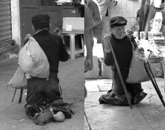 "Ich habe geweint weil ich keine Schuhe hatte bis ich einen traf der keine Füße hatte" (Giacomo Leopardi)