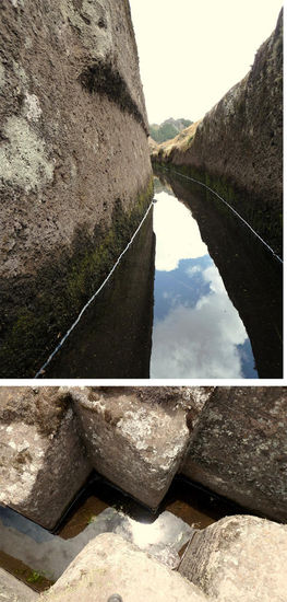 Cumbe Mayo ....in Quechua: gut-gebauter-Wasserkanal......erbaut vermutlich rund 1000 bis 1500 Jahre VOR Christus !!!! ...."einfach" aus dem Stein gegraben....