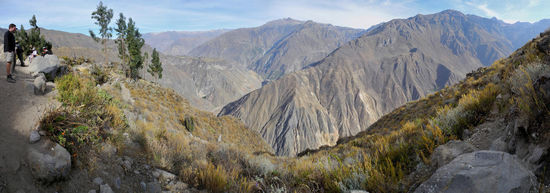 .....endlich,....gechafft,.....1.280 m,.....ein letzter Blick zurück in den Colca Canyon