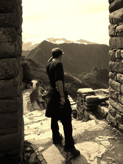 ...der Blick vom Sonnentor in Richtung Machu Picchu...