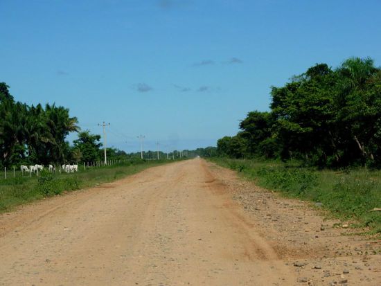 .... der Weg in die Pampas,....3 Stunden geradeaus!