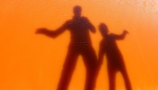 ...shadows in red water