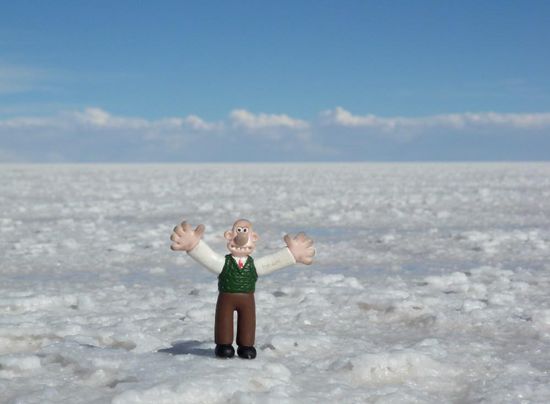 .... "Grüße aus der Salar de Uyuni,.... Euer Wallace!" 