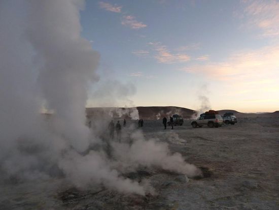 5 Uhr früh,...Geysire