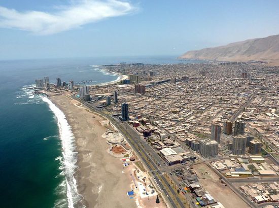 Iquique an der Pazifikküste im Norden Chiles