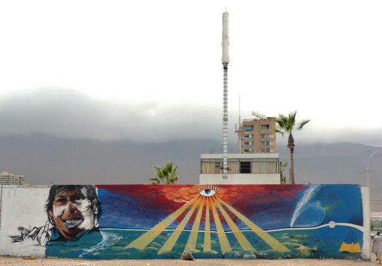 ...am Strand von Iquique.... local art