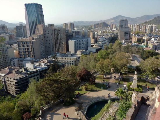 ....und der Blick vom Cerro Santa Lucia