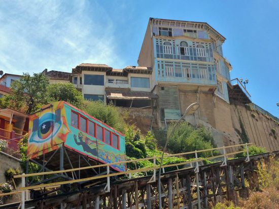 der berühmteste Aufzug "Ascensor Artilleria" aus dem Jahr 1893