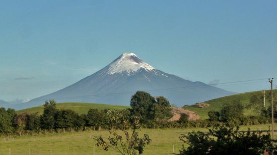 Blick vom Hostel aus,.... auf den Vulkan Osorno