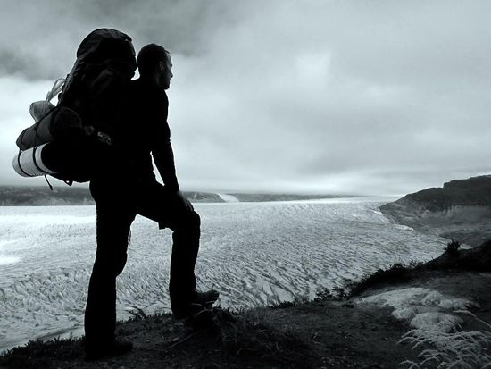 ...auch am Morgen ließ die Begeisterung für den Gletscher nicht nach,...wann immer sich die Möglichkeit bot, genossen wir den Blick auf den Gletscher...