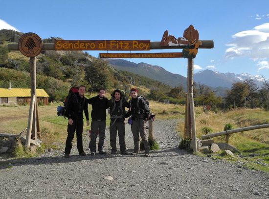 Eingang zum Fitz Roy Hike am Ortsende von El Chalten