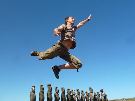 jump #35 .....Weltrekord...Sprung über 15 Moais