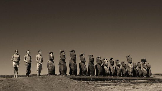...die 15...ähhhh....18 Moais von Tongariki 