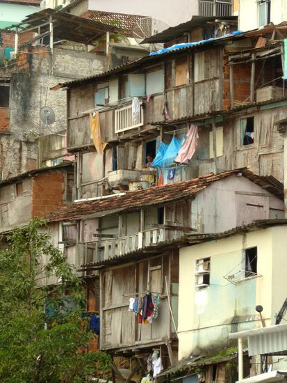 Lebensbedingungen in einer Favela...