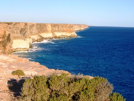 Cliffs auf dehnen man sogar Waale sehen kann