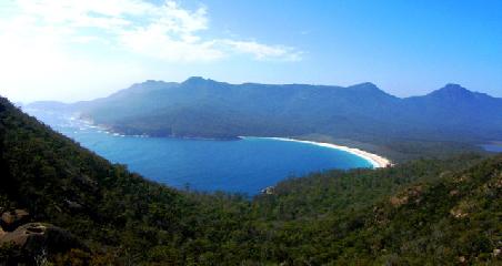 super Aussicht auf die Wineglass Bay