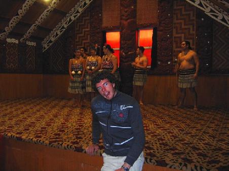 In Rotorua haben wir den ersten Kontakt mit den Maori gehabt!